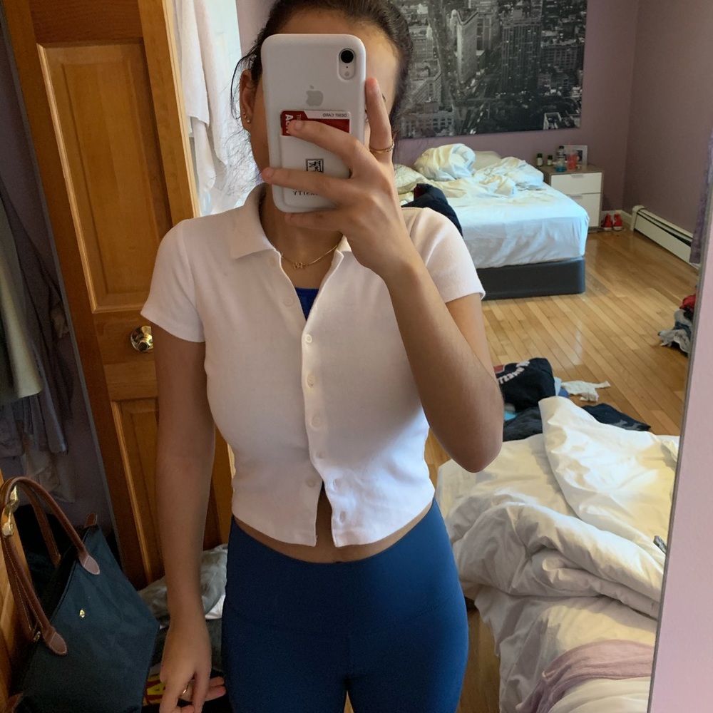 Brandy Melville white crop top